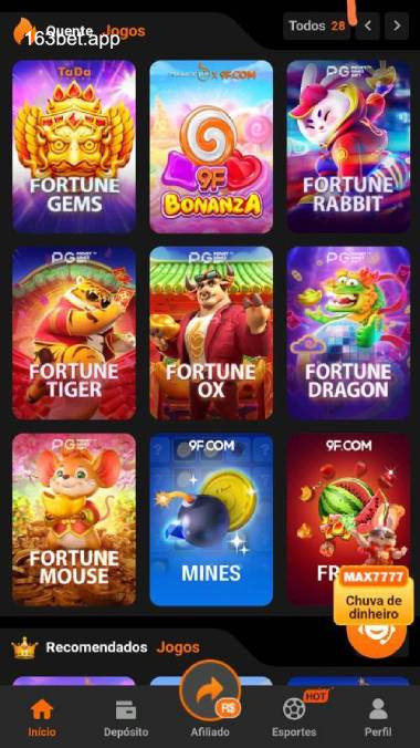 Aplicativo móvel 163BET para iOS e Android